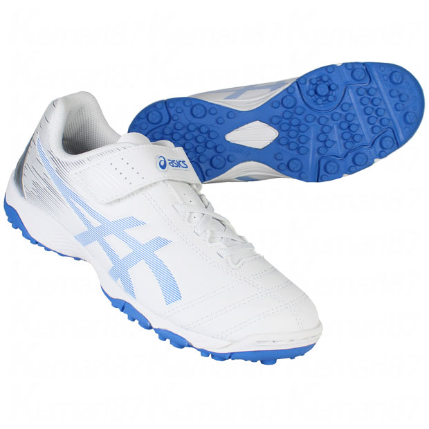 【10/30までポイント5倍】ジュニア ジュニオーレ 6 TF　ホワイト×エレクトリックブルー　【asics|アシックス】サッカージュニアトレーニングシューズ1104a045-102