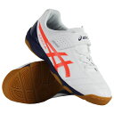 ジュニア ジュニオーレ 5 IN　ホワイト×フラッシュコーラル　【asics|アシックス】サッカージュニアトレーニングシューズ1104a010-100