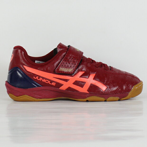 ジュニア ジュニオーレ 5 IN　バーガンディ×フラッシュコーラル　【asics|アシックス】サッカージュニアトレーニングシューズ1104a010-601