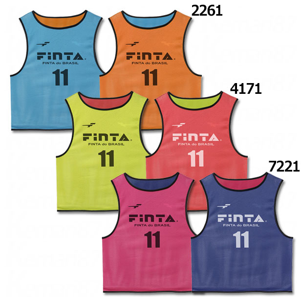 【12/4 20時よりポイント10倍】昇華リバーシブルビブス 番号あり10枚セット 【FINTA|フィンタ】サッカーフットサルウェアーft3529