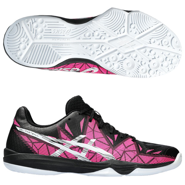 【5/15ポイント10倍】ゲル ファストボール 3　ブラック×ホットピンク　【asics|アシックス】ハンドボールシューズthh546-006