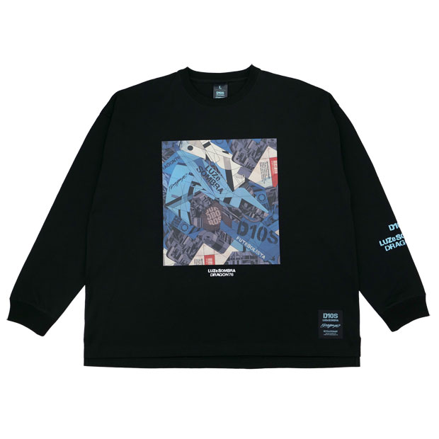 【ポイント10倍】DR76 "Dios" ビッグシルエット長袖Tシャツ　ブラック　【LUZ e SOMBRA|ルースイソンブラ】サッカーフットサルウェアーo1212200-blkのサムネイル