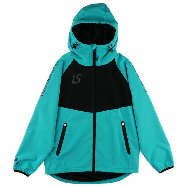 ジュニア ストレッチタフタメッシュジャケット　アクア　【LUZ e SOMBRA|ルースイソンブラ】サッカーフットサルジュニアウェアーf2021106-aqua