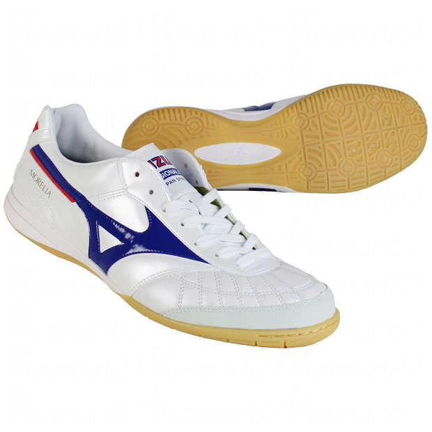 モレリアSALAJAPANINホワイトtimes;ブルー【MIZUNO|ミズノ】フットサルシューズq1ga210025