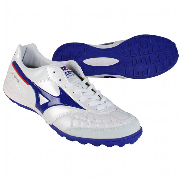 【9/4 20時〜ポイント10倍】モレリア SALA JAPAN TF　ホワイト×ブルー　【MIZUNO|ミズノ】サッカーフットサルトレーニングシューズq1gb210025のサムネイル