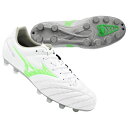 【10/20 ポイント10倍】モナルシーダ NEO 3 WIDE PRO スーパーホワイトパール×ネオングリーン 【MIZUNO|ミズノ】サッカースパイクp1g...