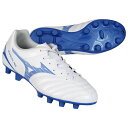 【ポイント10倍】ジュニア モナルシーダ NEO 3 SELECT Jr ホワイト×レーザーブルー 【MIZUNO|ミズノ】サッカージュニアスパイクp1gb24...