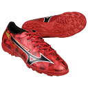 【7/15 ポイント10倍】ジュニア ミズノアルファ 2 SELECT Jr AS ルビーレッド×ブラック 【MIZUNO|ミズノ】サッカーフットサルジュニアト...