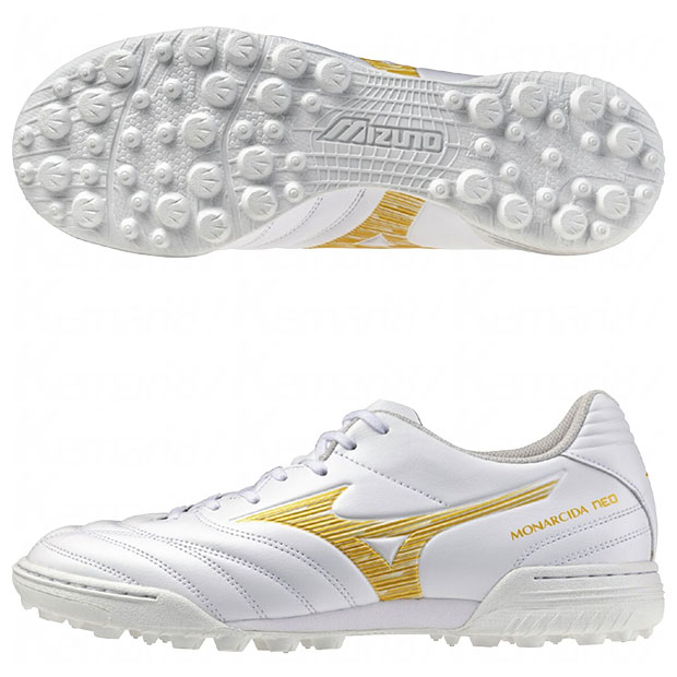 モナルシーダ NEO 3 SW AS ホワイト×ゴールド 【MIZUNO|ミズノ】サッカーフットサルトレーニングシューズp1gd262450