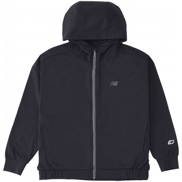 ジュニア UVアクティブ フルジップフーディ　ブラック　【NewBalance|ニューバランス】サッカーフットサルジュニアウェアーabj45500-bk