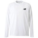 【ポイント10倍】トレーニング長袖シャツ ホワイト 【NewBalance|ニューバランス】サッカーフットサルウェアーamt45402-wt
