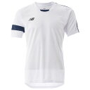 【ポイント10倍】ジュニア 半袖ゲームシャツ ホワイト×ネイビー 【NewBalance|ニューバランス】サッカーフットサルジュニアウェアーjjtf0489-w...