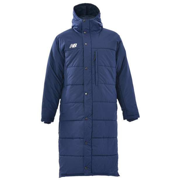 【12/4 20時よりポイント10倍】パデットロングコート 【NewBalance|ニューバランス】サッカーフットサル防寒ウェアーjmjf1424-nv