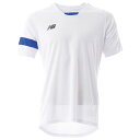 【ポイント10倍】半袖ゲームシャツ ホワイト×ブルー 【NewBalance|ニューバランス】サッカーフットサルウェアーjmtf0488-wbl
