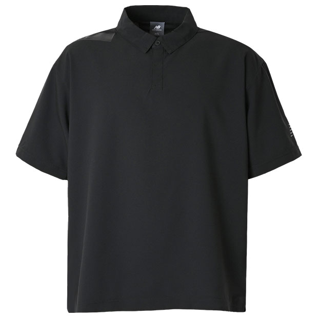 【12/4 20時よりポイント15倍】Black Out Premier Edition テクニカルウーブン半袖ポロシャツ ブラック 【NewBalance|ニ...