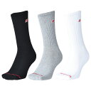 【ポイント15倍】パッチロゴ 3Pクルーソックス ホワイトマルチ 【NewBalance|ニューバランス】サッカーフットサルウェアーlas51263-wm