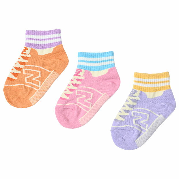 【11/20-11/26 ポイント10倍】ジュニア ガールズ3Pソックス アソートカラー 【NewBalance|ニューバランス】サッカーフットサルジュニアウェ...