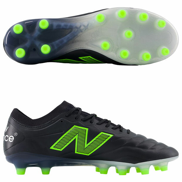 乐天商城 - 442 V2 ELITE HG D　ブラック×ライム　【NewBalance|ニューバランス】サッカースパイクms41hes2d