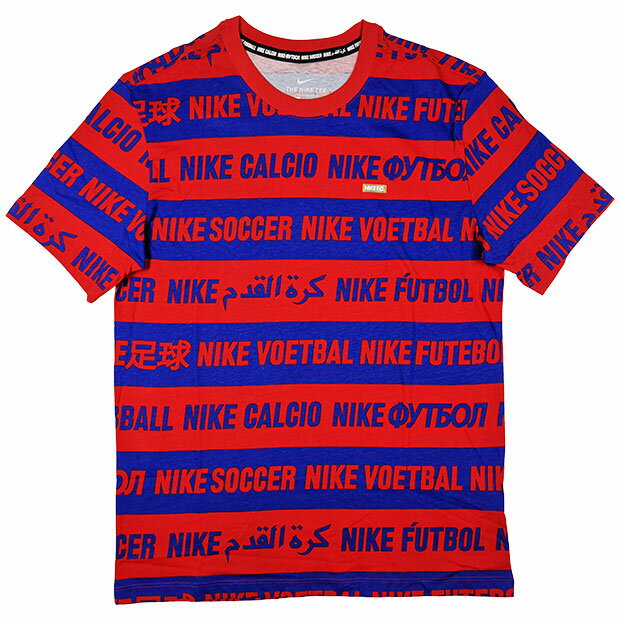 NIKE F.C. シーズナブル BL 半袖Tシャツ　ブルー×レッド　【NIKE|ナイキ】サッカーフ ...