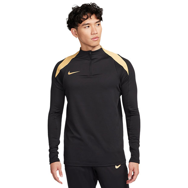 DF ストライク 長袖ドリルトップ ブラック×ジャージーゴールド 【NIKE ナイキ】サッカーフットサルウェアーfn2404-011