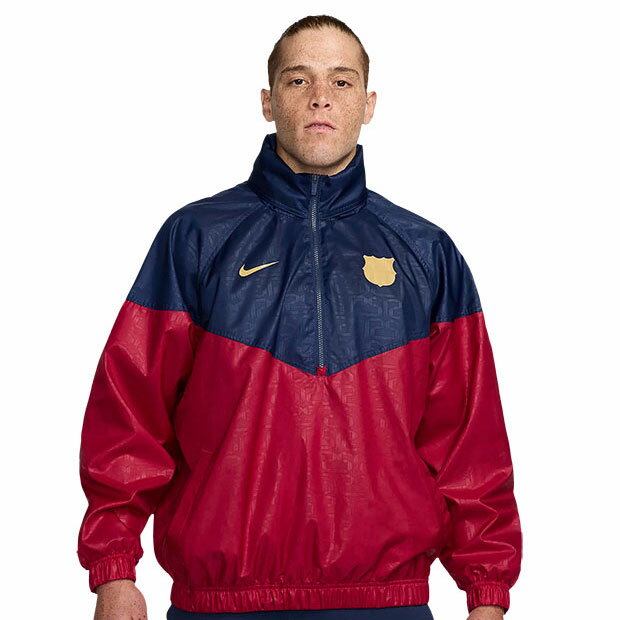【10/13正午からポイント10倍】FCバルセロナ WR アノラックジャケット HM　ノーブルレッド　【NIKE|ナイキ】クラブチームウェアーfq3184-620