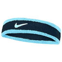 【ポイント15倍】スウッシュ クラシック ヘッドバンド アクエリアスブルー×カレッジネイビー 【NIKE|ナイキ】サッカーフットサルアクセサリーbn1000-403