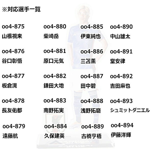 サッカー日本代表 プレーヤーズアクリルスタンド サッカー日本代表アクセサリーjfa-22fw-stand格安セール サッカー 用品 セール