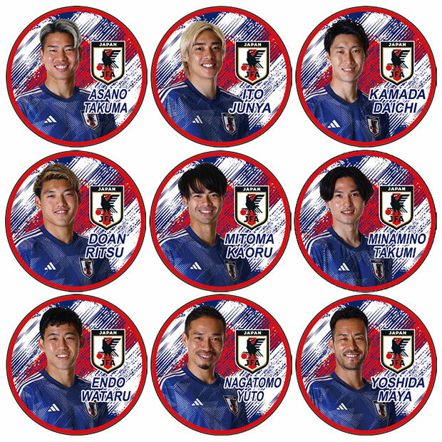 サッカー日本代表 プレーヤーズ缶バッジ サッカー日本代表アクセサリーoo4-814通販 サッカー 用品 セール