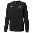 ジュニア NJR CREATIVITY クルースウェット　プーマブラック　【PUMA|プーマ】サッカーフットサルジュニアウェアー605563-01