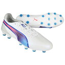 【ポイント10倍】プーマキング アルティメット HG/AG プーマホワイト×ブルーメイジング 【PUMA|プーマ】サッカースパイク107867-02