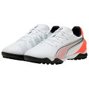 ジュニア プーマキング マッチ TT + MID JR プーマホワイト 【PUMA|プーマ】サッカーフットサルジュニアトレーニングシューズ108840-01
