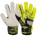 【5/15までポイント15倍】ジュニア アトラクト ソリッド JR ブラック×セーフティイエロー 【reusch|ロイッシュ】サッカーフットサルゴールキーパーグ...