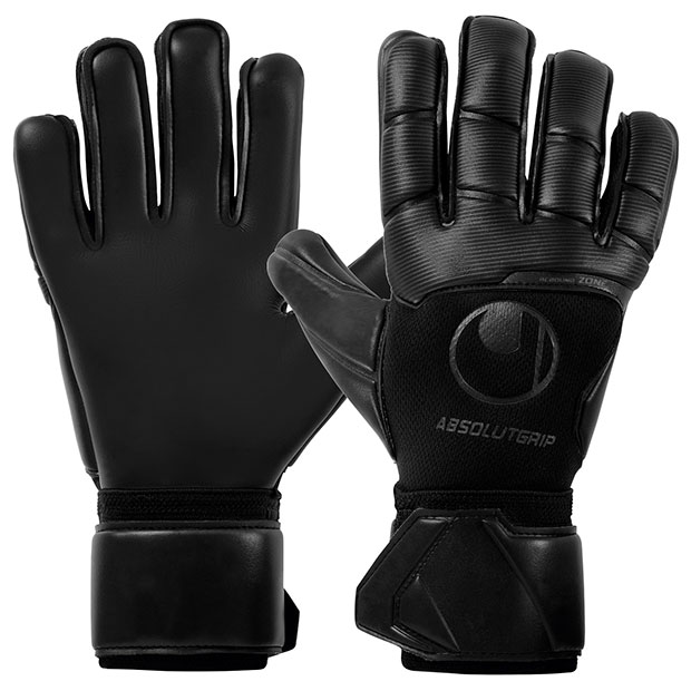 コンフォートアブソルートグリップブラック【Uhlsport|ウール】サッカーフットサルゴールキーパーグローブ1011216-01