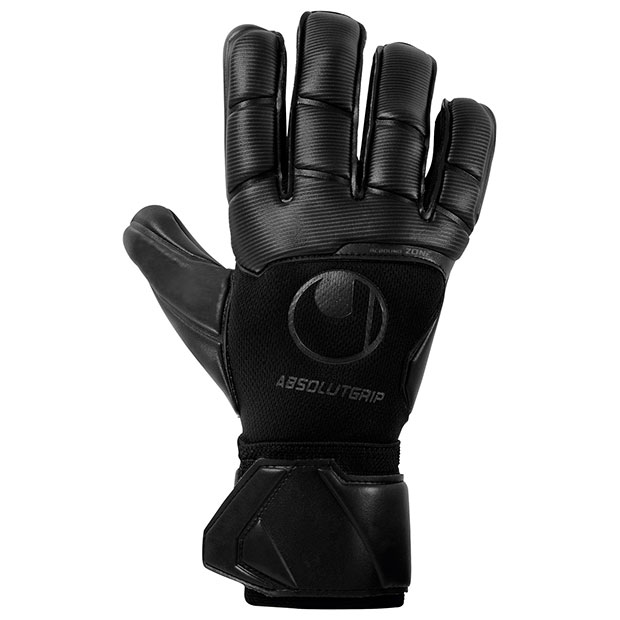 コンフォートアブソルートグリップブラック【Uhlsport|ウール】サッカーフットサルゴールキーパーグローブ1011216-01
