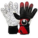 【ポイント10倍】パワーライン スーパーグリップ+ 360°リフレックス ブラック×レッド 【Uhlsport|ウールシュポルト】サッカーフットサルゴールキーパ...