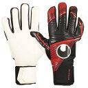 【ポイント10倍】パワーライン アブソルートグリップ ハーフネガティブ ブラック×レッド 【Uhlsport|ウールシュポルト】サッカーフットサルゴールキーパー...