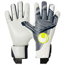 【ポイント10倍】パワーライン アブソルートグリップ ハーフネガティブ ブラック×ホワイト 【Uhlsport|ウールシュポルト】サッカーフットサルゴールキーパ...