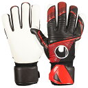 【ポイント10倍】パワーライン スーパーソフト ハーフネガティブ ブラック×レッド 【Uhlsport|ウールシュポルト】サッカーフットサルゴールキーパーグロー...