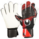 【ポイント10倍】パワーライン スーパーソフト ブラック×レッド 【Uhlsport|ウールシュポルト】サッカーフットサルゴールキーパーグローブ1011309...