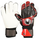 【ポイント10倍】パワーライン ソフト フレックスフレーム ブラック×レッド 【Uhlsport|ウールシュポルト】サッカーフットサルゴールキーパーグローブ10...