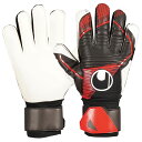 【ポイント10倍】パワーライン ソフト プロ ブラック×レッド 【Uhlsport|ウールシュポルト】サッカーフットサルゴールキーパーグローブ1011311-0...