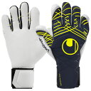 プレディクション アブソルートグリップ スキンカット ネイビー×フローイエロー 【Uhlsport|ウールシュポルト】サッカーフットサルゴールキーパーグローブ1...