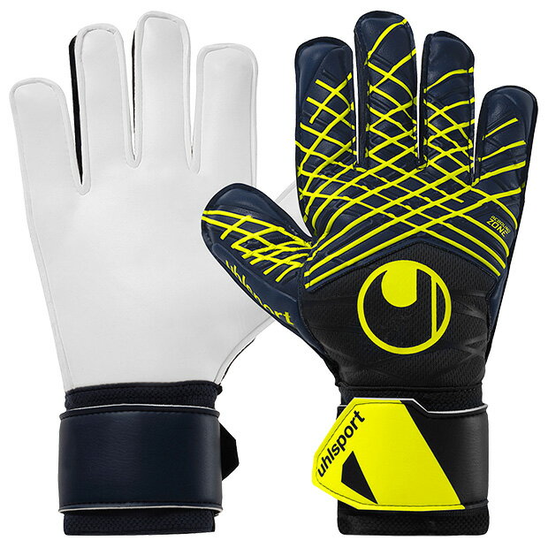 【12/4 20時よりポイント10倍】プレディクション ソフト プロ ネイビー×フローイエロー 【Uhlsport|ウールシュポルト】サッカーフットサルゴールキ...