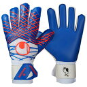 【ポイント10倍】プレディクション ソフト レプリカ ホワイト×ロイヤル 【Uhlsport|ウールシュポルト】サッカーフットサルゴールキーパーグローブ1011...