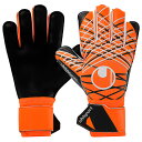 【ポイント10倍】ソフトレジスト+ フローオレンジ×ホワイト 【Uhlsport|ウールシュポルト】サッカーフットサルゴールキーパーグローブ1011344-01