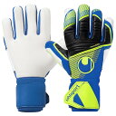 【ポイント10倍】ジュニア アブソルートグリップ ハーフネガティブ プロ ネイビー×フローブルー 【Uhlsport|ウールシュポルト】サッカーフットサルゴール...