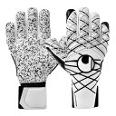 スーパーグリップ+ ハーフネガティブ ホワイト 【Uhlsport|ウールシュポルト】サッカーフットサルゴールキーパーグローブ1011363-01