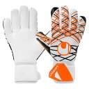 【ポイント10倍】ソフト ハーフネガティブ コンプ ホワイト×ブラック 【Uhlsport|ウールシュポルト】サッカーフットサルゴールキーパーグローブ10113...