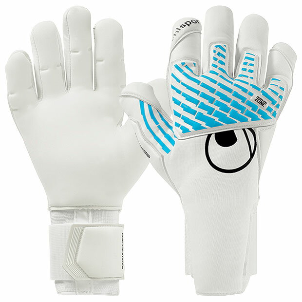 【12/4 20時よりポイント10倍】サイバーテック アブソルートグリップ スキンカット ホワイト×サイバーブルー 【Uhlsport|ウールシュポルト】サッカ...