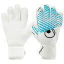 【ポイント10倍】サイバーテック スーパーソフト ホワイト×サイバーブルー 【Uhlsport|ウールシュポルト】サッカーフットサルゴールキーパーグローブ1011381-01